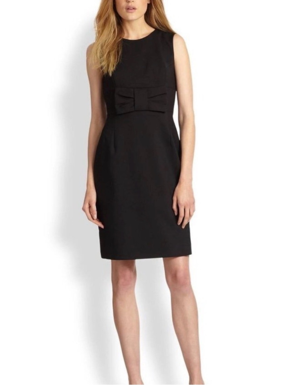 Kate Spade Black Sleeveless Sheath Dress with Bow
